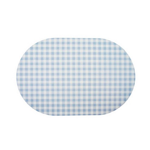 페니체 체크 테이블 매트, SKYBLUE, 460 x 300 mm, 1개