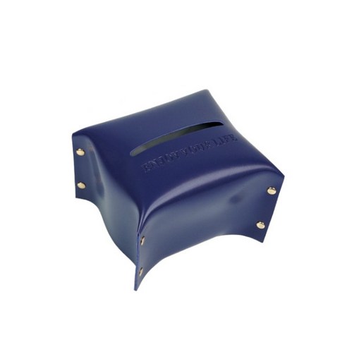 라벤더 솜니움 PU 티슈케이스 소, 네이비, 1개