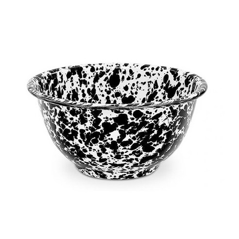 크로우캐년 스플래터 마블 법랑 요거트보울 473ml, Black, 1개