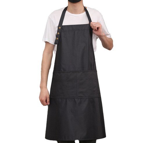 세이프탑 깔끔한 앞치마, 05 긴 줄무늬 검정, 1개
