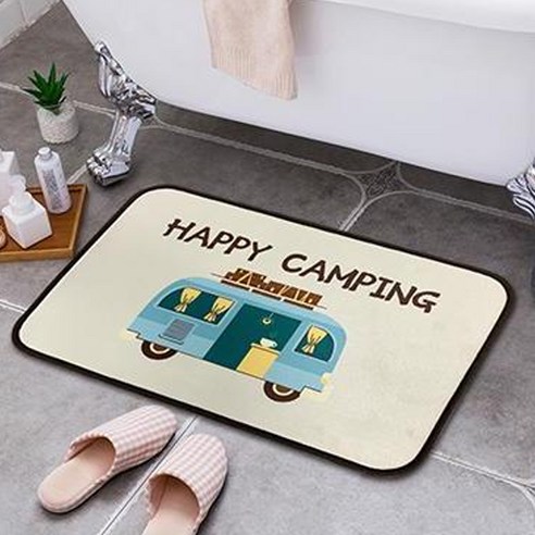 DAYA 데일리 감성 발매트, 20 HAPPY CAMPING, 60 x 40 cm