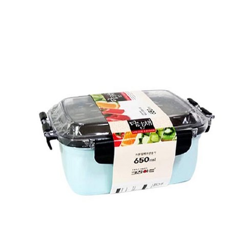 키친아트 다담채 스텐칼라 밀폐용기 3호 650ml, 1개, 단품