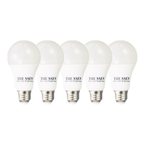 THESSEN LED 벌브 15W 전구, 전구색, 5개