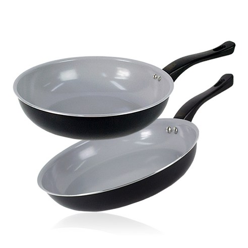 오스벨 세라믹 IH 프라이팬 2종 세트, 그레이, 팬 28cm + 웍 28cm, 1세트