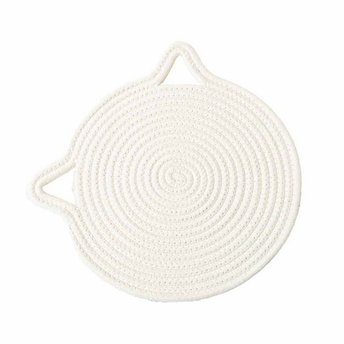 비커밍제이 고양이 멀티 다용도 냄비 매트 m 30cm, 화이트, 1개