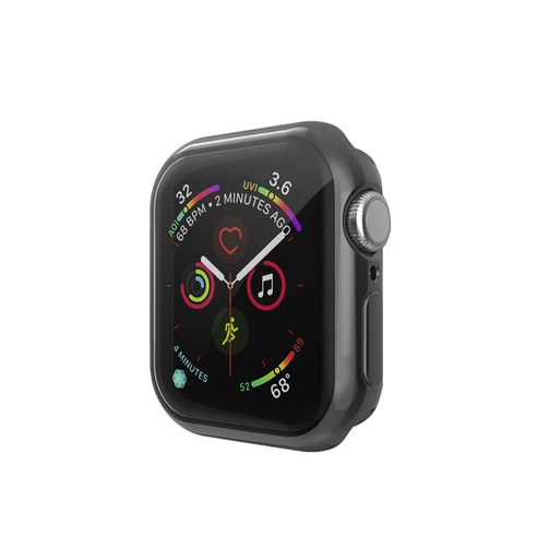 루아러블 애플워치 풀커버 케이스 44mm, 1개, 블랙