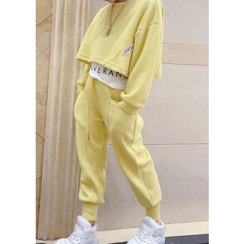 童裝時尚女孩服裝上下裝褲子褲子套裝女孩女孩女孩衣服