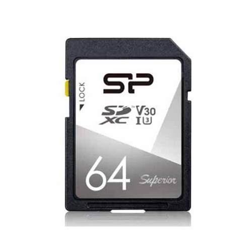 실리콘파워 SDXC UHS-1 메모리카드 U3 V30, 64GB, 1개