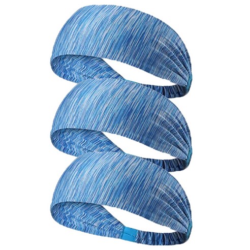 런닝 스포츠 데일리 헤어밴드 3p, 블루스트라이프(AA1271-9)