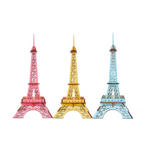 우더블 입체퍼즐 에펠탑 H세트, 혼합색상