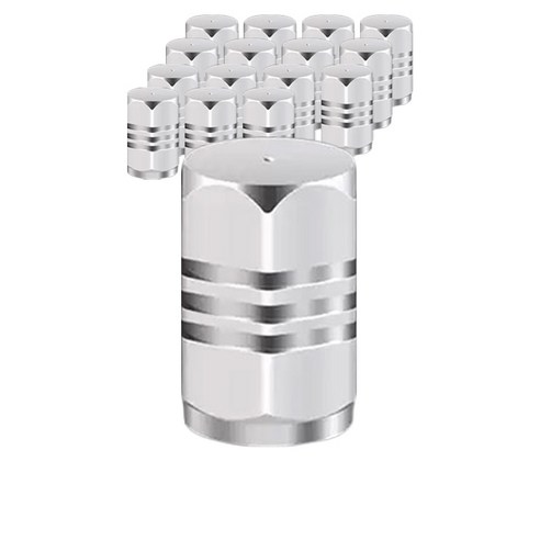 어반카 차량용 타이어 밸브캡, 16개, 실버