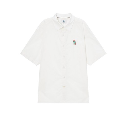 헤지스 남성용 패딩턴 캐릭터자수 면 반팔 캐주얼 셔츠 HZSH2B753