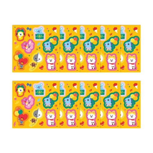 BT21 마그넷 세트, THANK YOU, 10개