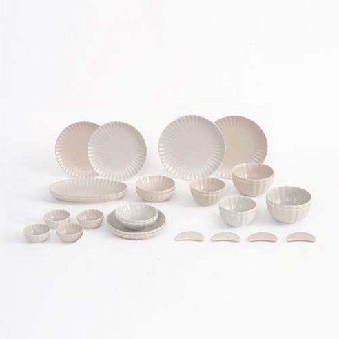 에라토 쉘 4인 그릇 홈 세트 28p, 다양한 종류의 그릇, 할인 가격, 로켓배송