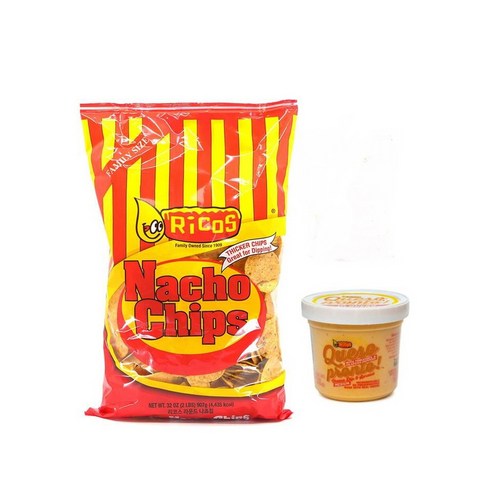 리코스 라운드 나초칩 907g + 퀘소 프론토 토마토 앤 할라피뇨 425g, 1개