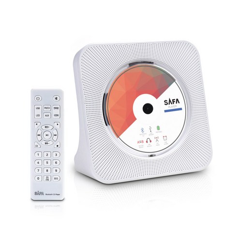 사파 무선 포터블 스탠딩 블루투스 CD플레이어, WHITE, SCD100