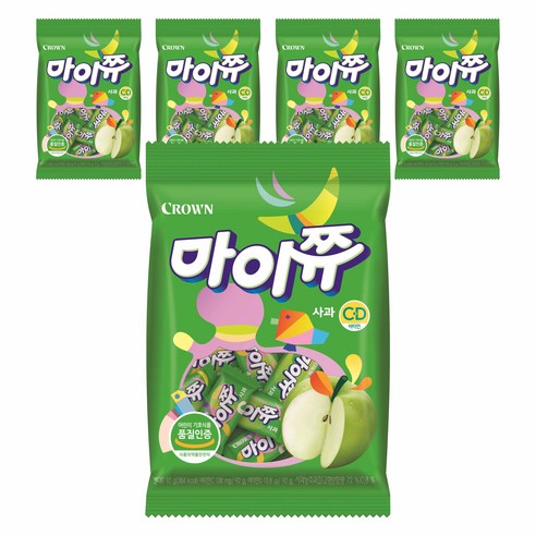 크라운 마이쮸 사과 필로우, 5개, 92g