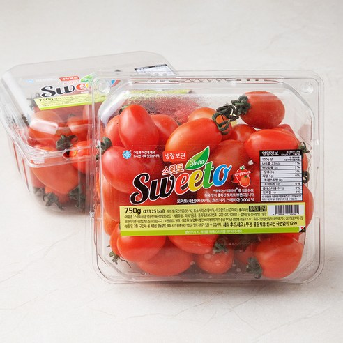 스테비아 스윗토 대추방울토마토, 750g, 2팩