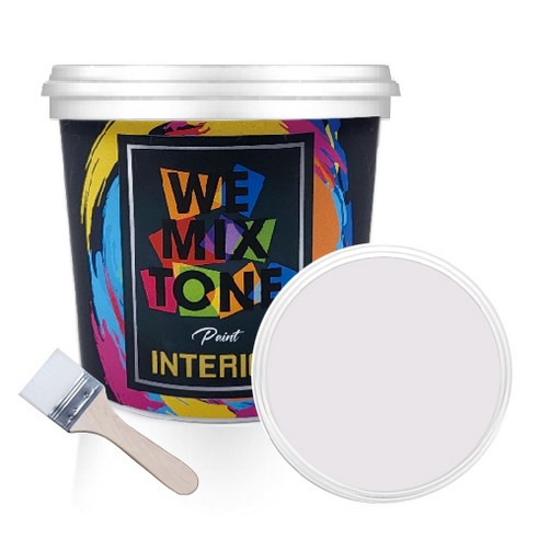 WEMIXTONE 내부용 INTERIOR 수성 페인트 1L + 붓, WMT0233P01(페인트), 랜덤발송(붓)