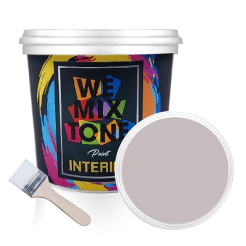WEMIXTONE 내부용 INTERIOR 수성 페인트 1L + 붓, WMT0247P01(페인트), 랜덤발송(붓)