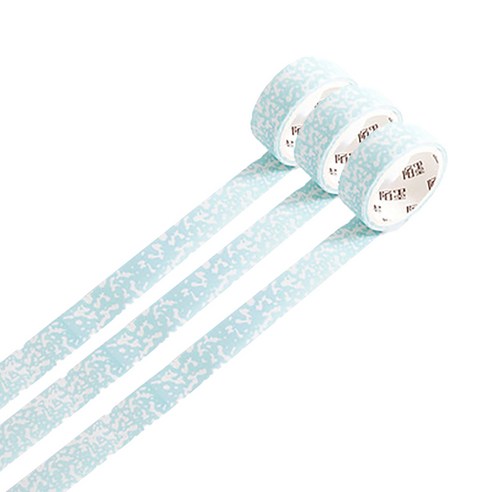 마켓A 감성 잉크 마스킹테이프 15mm x 3m, 블루, 3개