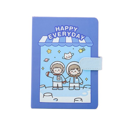 HealingCare 다꾸 문구세트, 32 싱글 마그네틱 버클 북 동반 갤럭시, 1세트