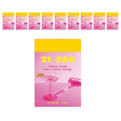 글로리빙 칼라풀 로맨스 DIY 스티커북, 핑크, 10개