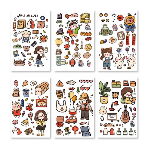 온업 DIY 다이어리 꾸미기 스티커 세트 ST02, 타입 18, 1세트
