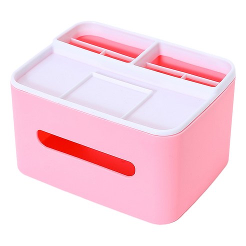 포고미 노딕 데스크 티슈 박스 정리함, 1개, 핑크
