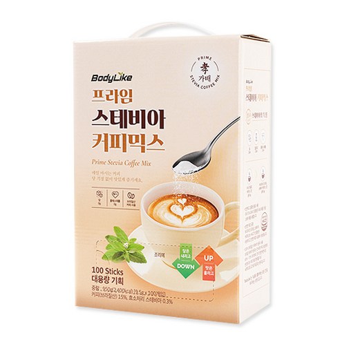 바디라이크 프라임 스테비아 커피믹스, 9.5g, 100개입, 1개