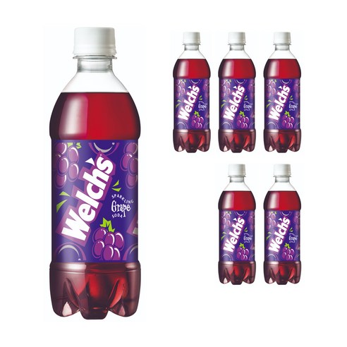 웰치 그레이프 소다, 500ml, 6개