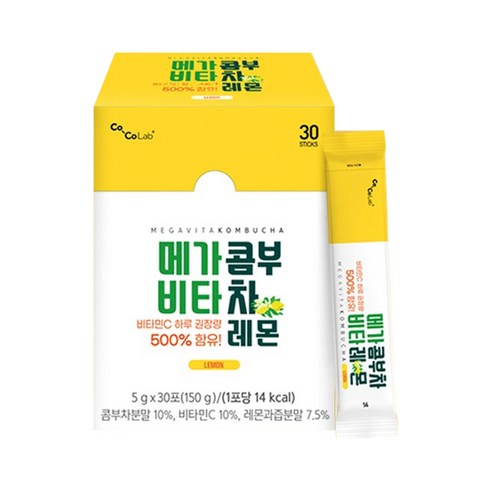 코코랩 메가비타 콤부차 레몬맛, 60개, 5g