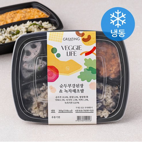 그리팅 순두부강된장 & 녹차해초밥 (냉동), 300g, 1개