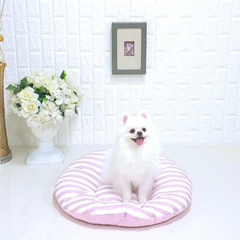 두기펫 반려동물 메시 극세사 사계절용 그랜드 방석, 핑크