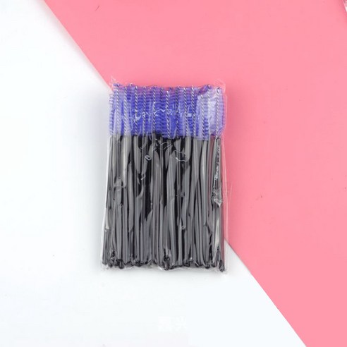 주앙오브제 라이트 미니속눈썹브러쉬, 06 검은 막대 보라색, 25개