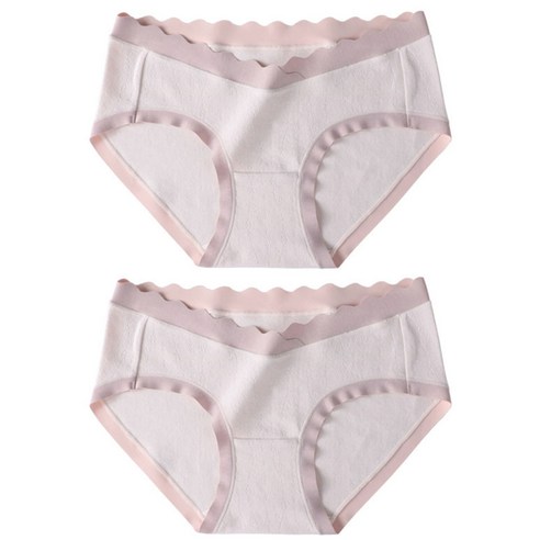 셀레네 퍼플 물결라인 로우 임부팬티 2p