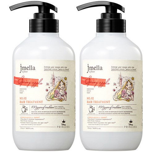 제이멜라 인 프랑스 디즈니 스프링 애플 헤어 트리트먼트, 2개, 500ml