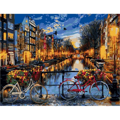 피포페인팅 리버사이드뷰 그림 DIY 40 x 50 cm MS7727, 혼합색상, 1개
