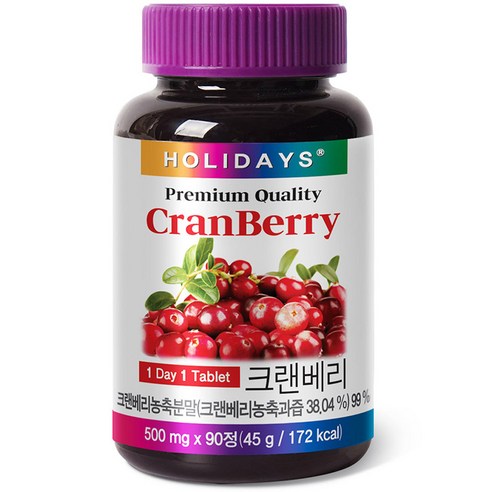 홀리데이즈 크랜베리 영양제 45g, 90정, 1개