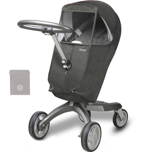 마니또 멜란지 스토케 익스플로리 유모차 전용 커버, Charcoal Grey(커버) + 랜덤발송(보관주머니), 1개