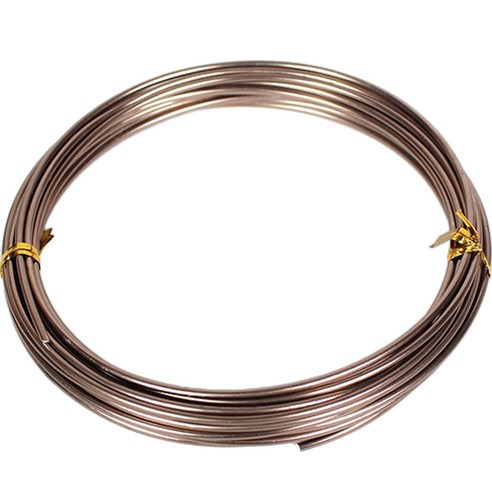 공예 철 와이어 2mm x 5m, 24 브라운, 1개