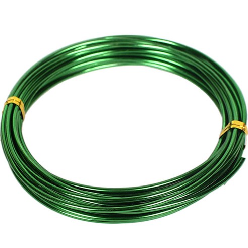 공예 철 와이어 2mm x 5m, 30 에메랄드 그린 2, 1개