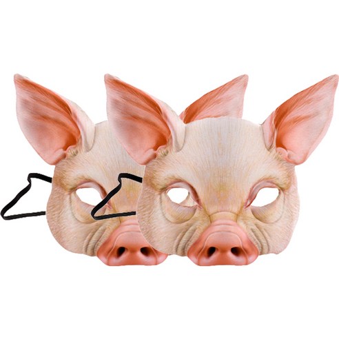 마켓감성 할로윈 동물 마스크, 2개, 돼지