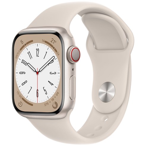 애플워치se2  Apple 애플워치 8 GPS+Cellular, 41mm, 알루미늄, 스타라이트 / 스타라이트 스포츠 밴드