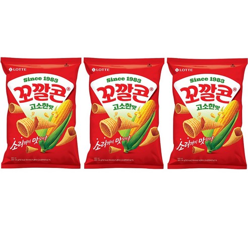 꼬깔콘 고소한 맛, 3개, 134g