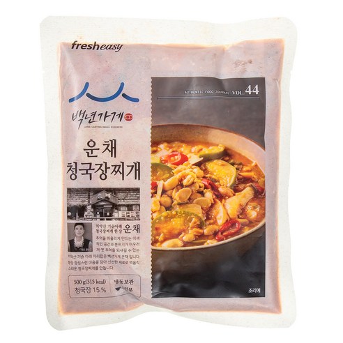 프레시지 백년가게 운채 청국장찌개 (냉동), 2개, 500g