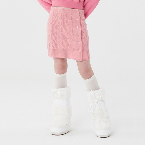 키르시 SMALL CHERRY BUTTON KNIT SKIRT