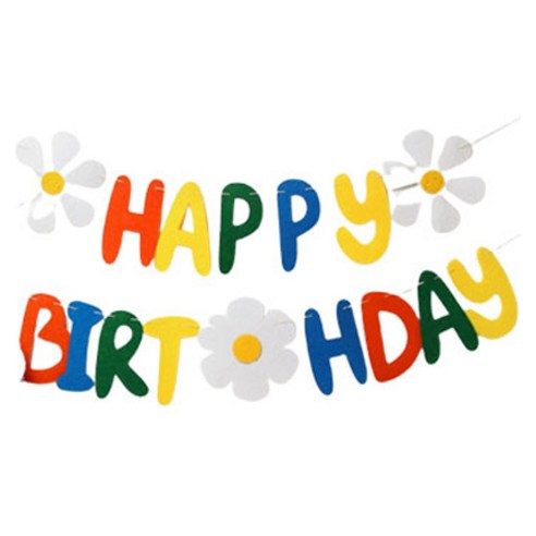 [OKㅣ강추] 베러바이즈 데이지 해피버스데이 생일 파티 가랜드 소품 꾸미기 [OKNOWㅣ추천상품]