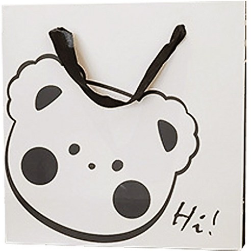 마켓감성 귀여운곰 선물가방 25 x 32 cm, 10개, 혼합색상