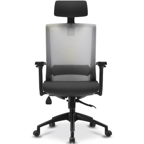 체어포커스 컴즈 블랙바디 메쉬 의자 C506BK, 그레이(등판), 고급 블랙(헤드레스트, 방석)